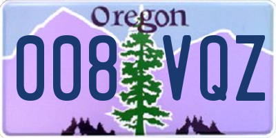 OR license plate 008VQZ