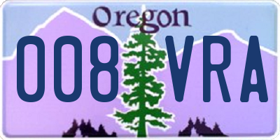 OR license plate 008VRA