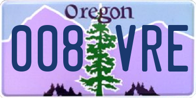 OR license plate 008VRE