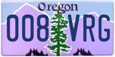 OR license plate 008VRG