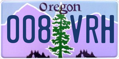 OR license plate 008VRH
