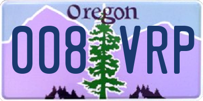 OR license plate 008VRP