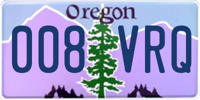 OR license plate 008VRQ