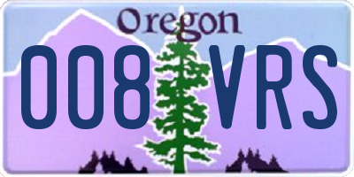 OR license plate 008VRS