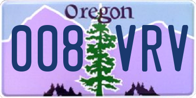 OR license plate 008VRV