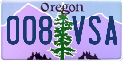 OR license plate 008VSA