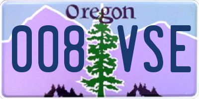 OR license plate 008VSE