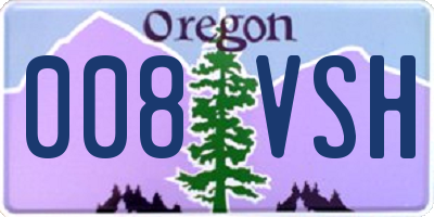 OR license plate 008VSH