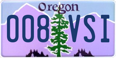 OR license plate 008VSI