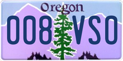 OR license plate 008VSO