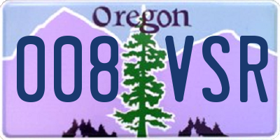 OR license plate 008VSR