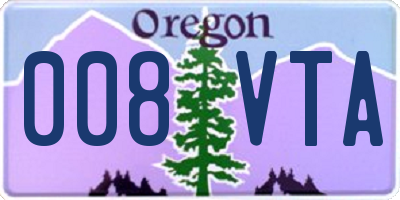 OR license plate 008VTA