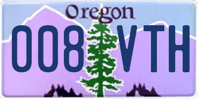 OR license plate 008VTH