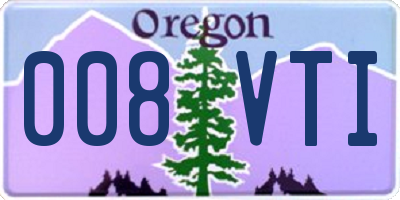 OR license plate 008VTI