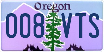 OR license plate 008VTS
