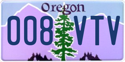 OR license plate 008VTV