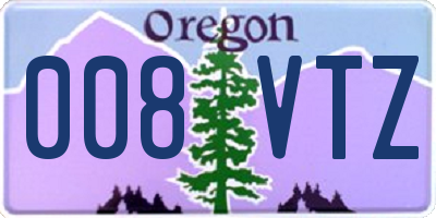 OR license plate 008VTZ