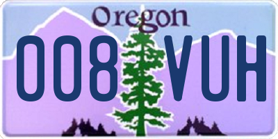 OR license plate 008VUH