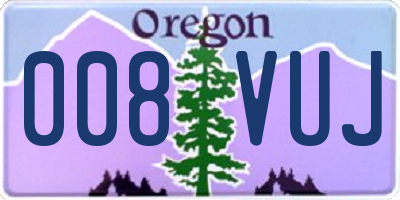OR license plate 008VUJ