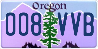 OR license plate 008VVB