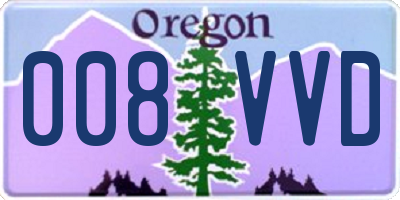 OR license plate 008VVD