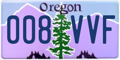 OR license plate 008VVF
