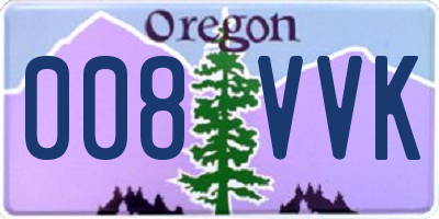 OR license plate 008VVK