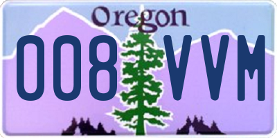 OR license plate 008VVM