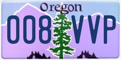 OR license plate 008VVP