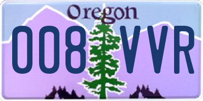 OR license plate 008VVR