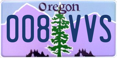OR license plate 008VVS