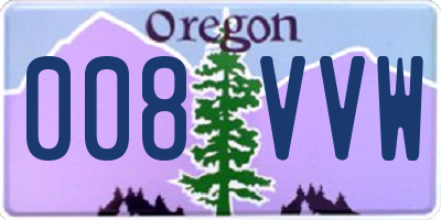 OR license plate 008VVW