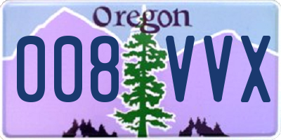 OR license plate 008VVX