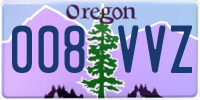 OR license plate 008VVZ