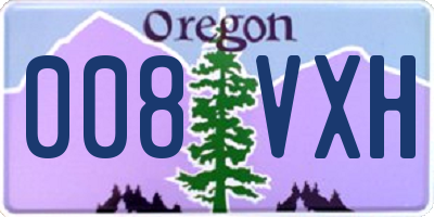 OR license plate 008VXH