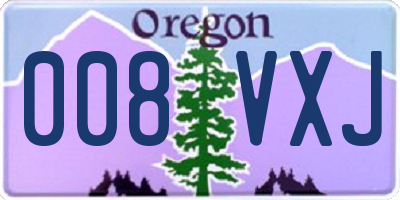 OR license plate 008VXJ