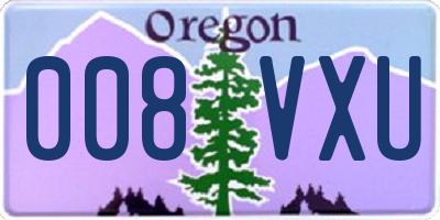 OR license plate 008VXU