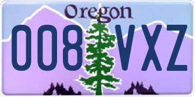 OR license plate 008VXZ