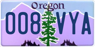 OR license plate 008VYA