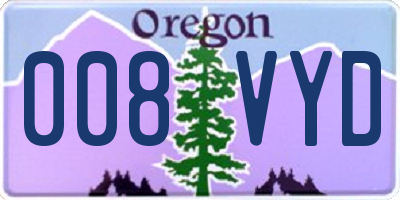 OR license plate 008VYD