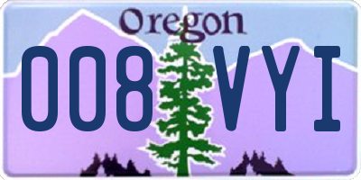 OR license plate 008VYI