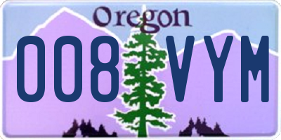 OR license plate 008VYM