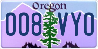 OR license plate 008VYO