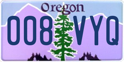 OR license plate 008VYQ