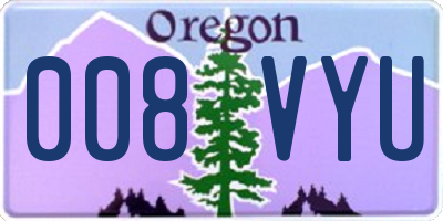 OR license plate 008VYU