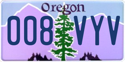 OR license plate 008VYV