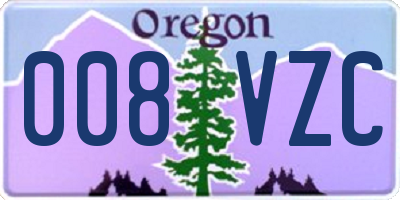 OR license plate 008VZC