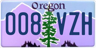 OR license plate 008VZH