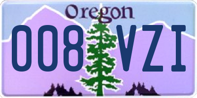 OR license plate 008VZI