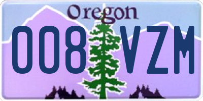 OR license plate 008VZM